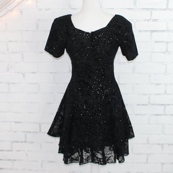 Vintage 80's Black Cocktail Dress - Picture 5 of 8